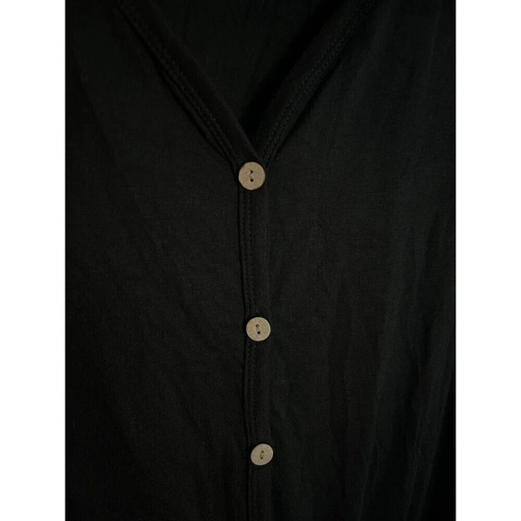 Women’s Romper Black Large Soft Stretch Casual Comfort Pocket Rayon Blend - Picture 2 of 6